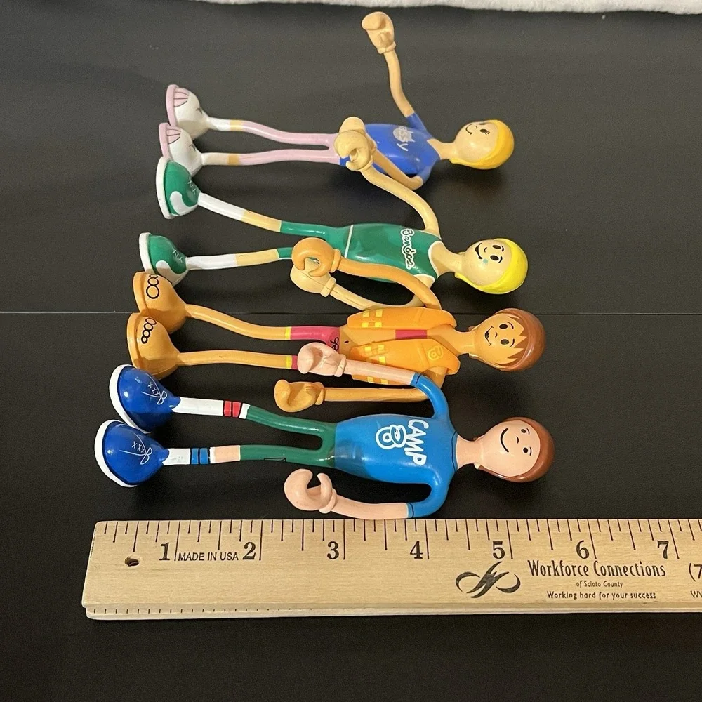 Kid Galaxy BENDOS Bendable 4 Figures Lot Swimming Basketball Camp Mindy Sassy